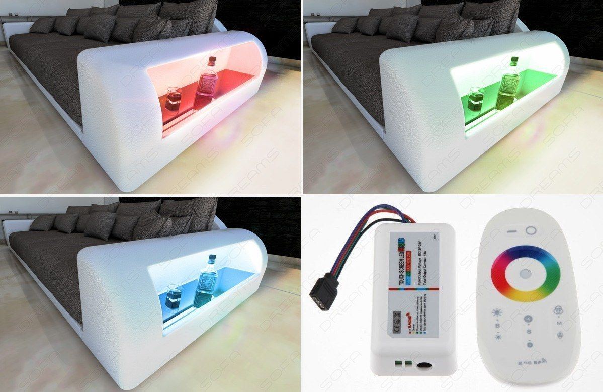 Big Sofa Miami In Woven Microfiber With Led