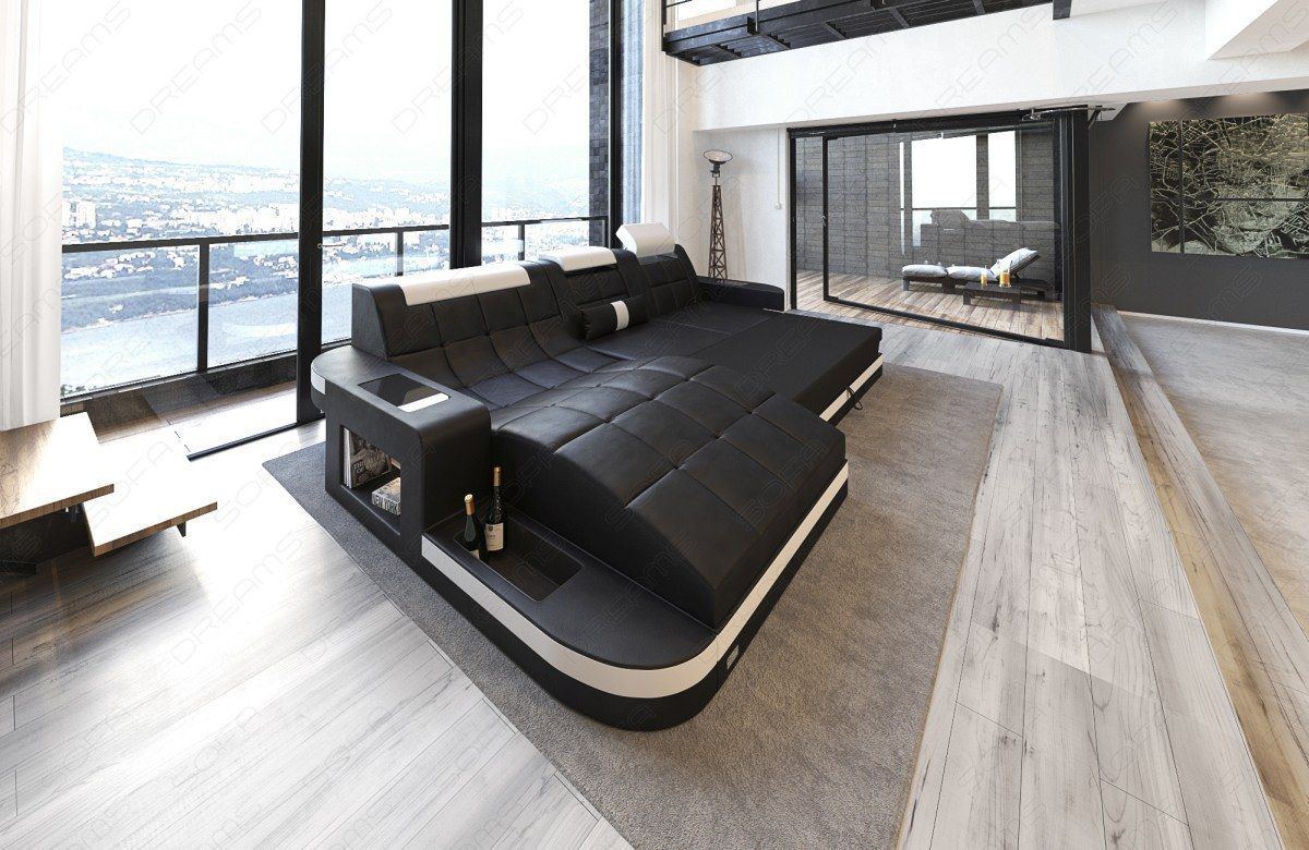 Leather Sofa Konstantin Corner Sofa With Headrests
