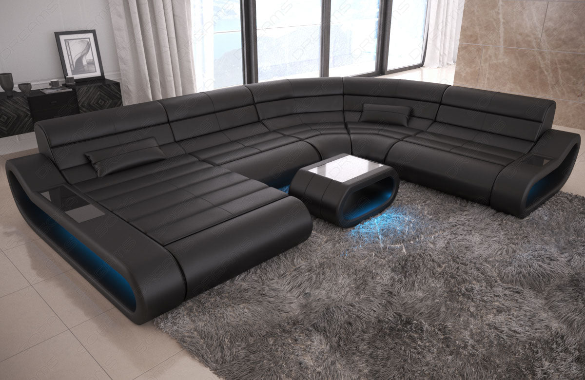 Xxl Sectional Laguna Sofa In Leather