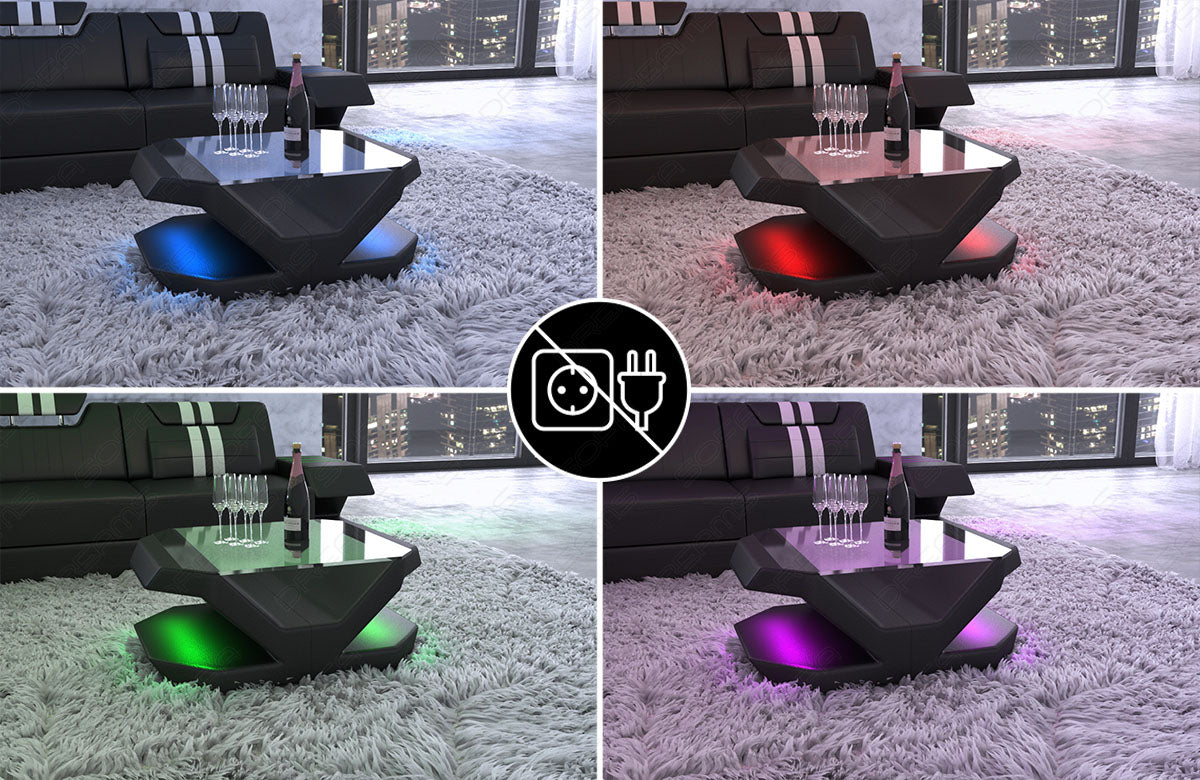 Luxury coffee table Venice – leather elegance