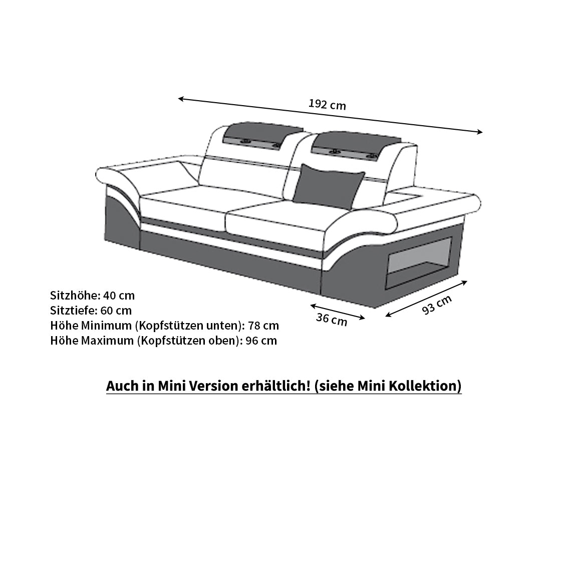 Two-Seater Sofa Megano