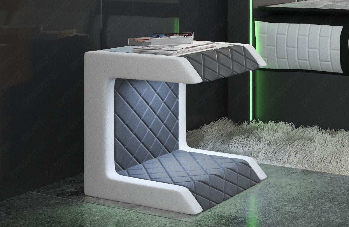 Bedside Table Paris Leather Side Table