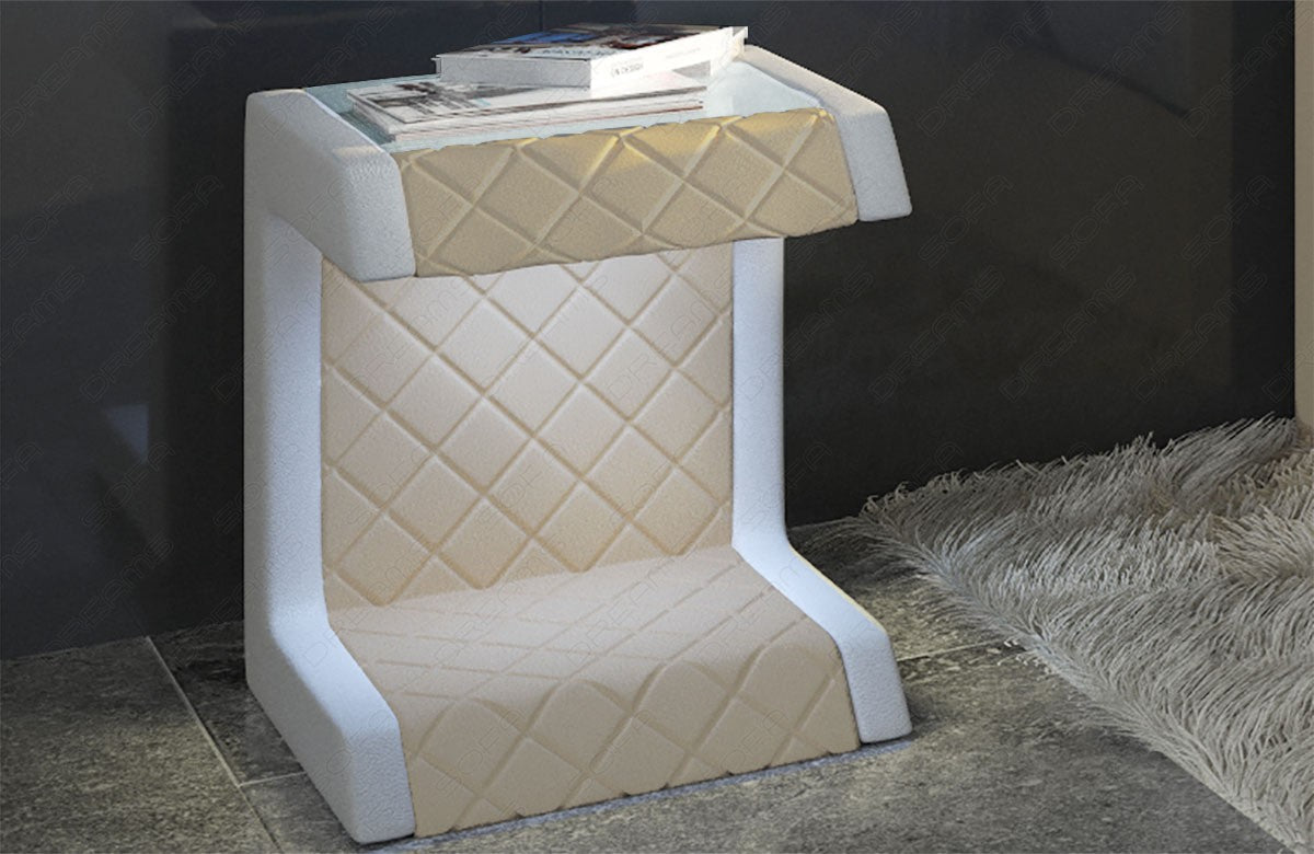 Bedside Table Paris Fabric