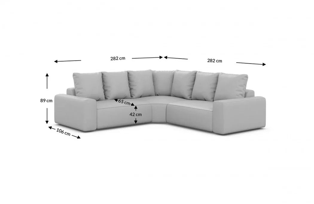 Corner sofa Gomera L shape fabric