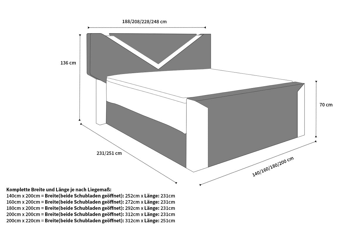 Lyon Box Spring Bed In Leather