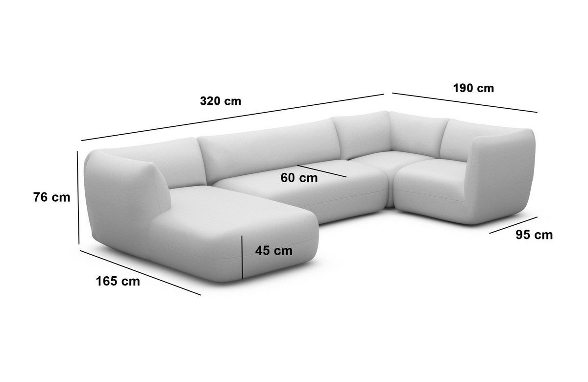 Madrid U-Shaped Sectional Fabric