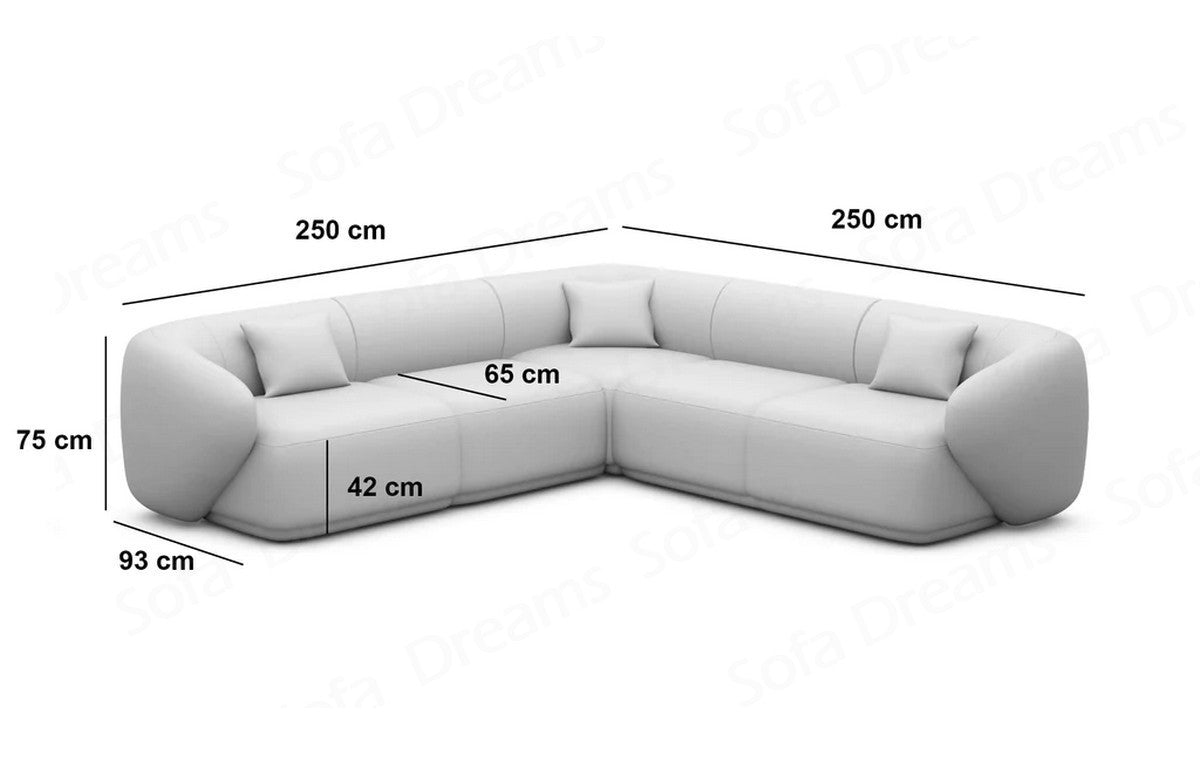 Marbella L-Shaped Corner Sofa Fabric