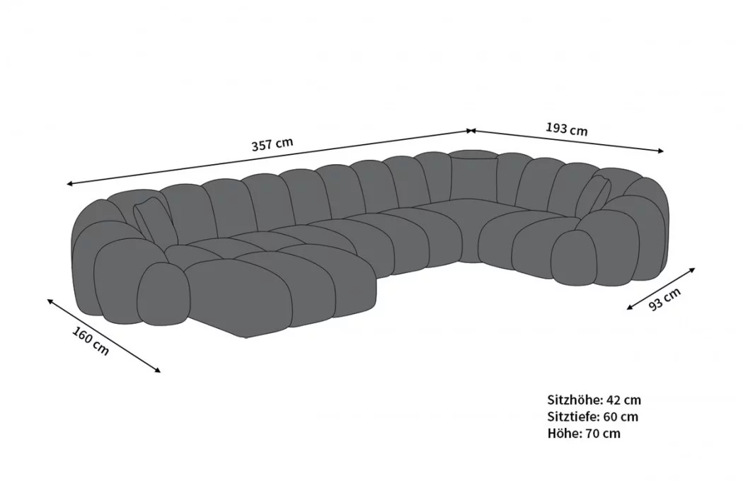 Sectional Rajada U shape