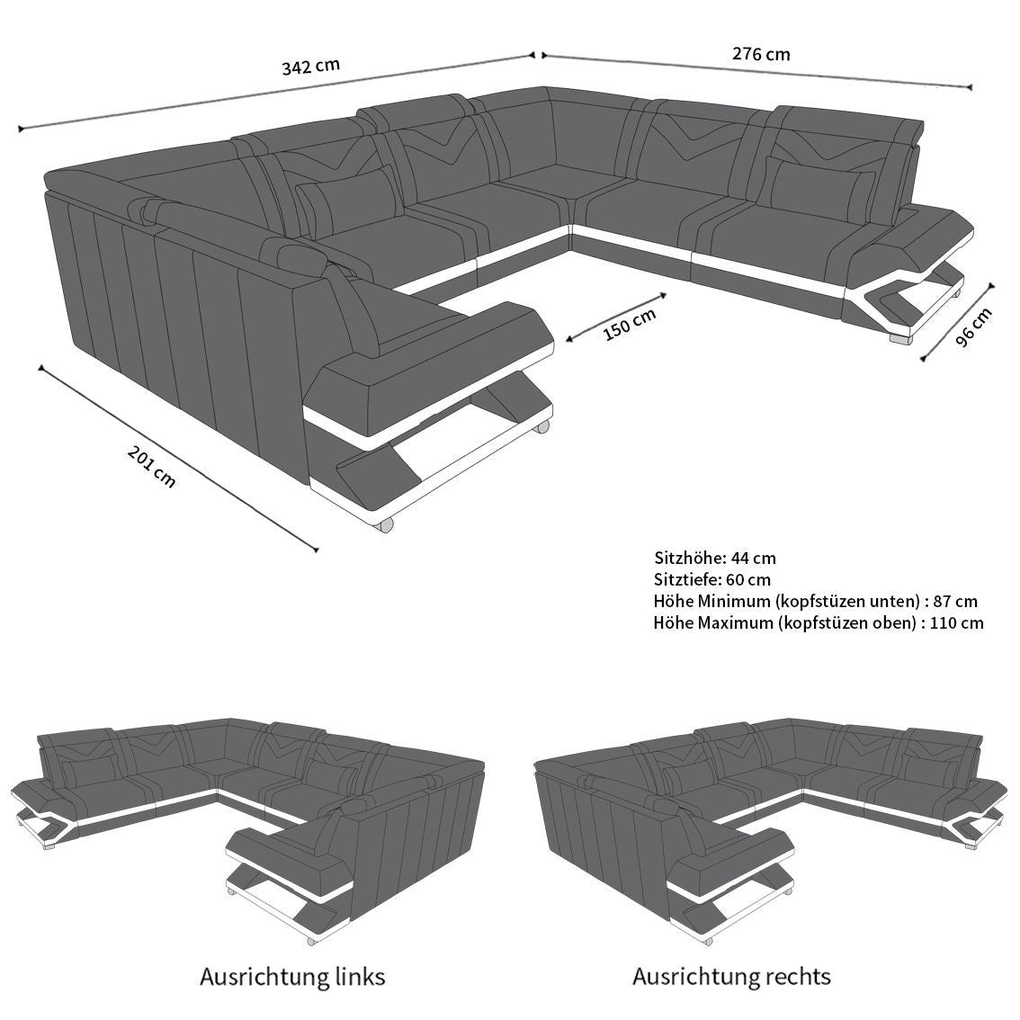 Fabric Sectional Serano