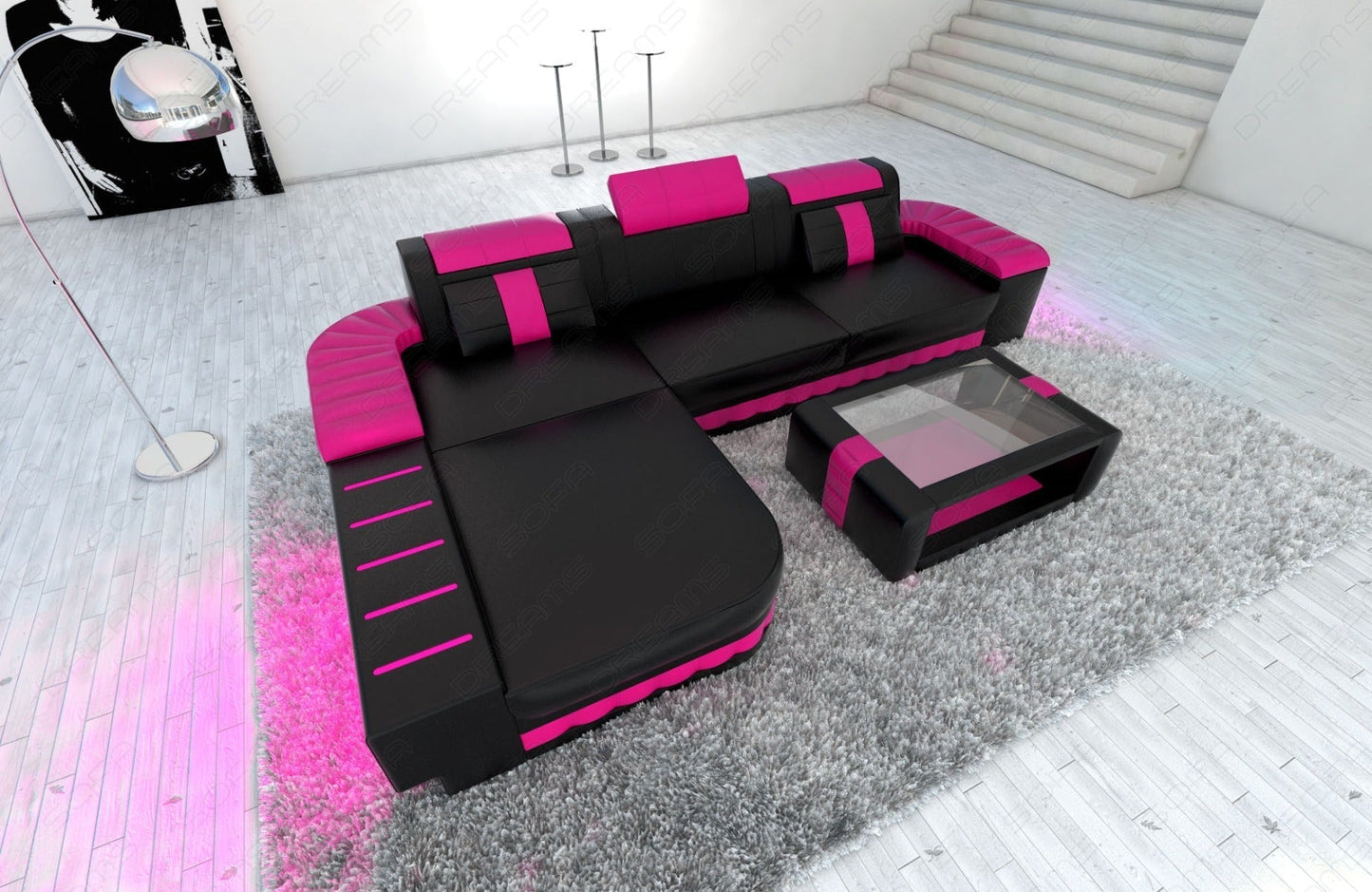 Corner Sofa Baronka As A Leather Sofa With Led