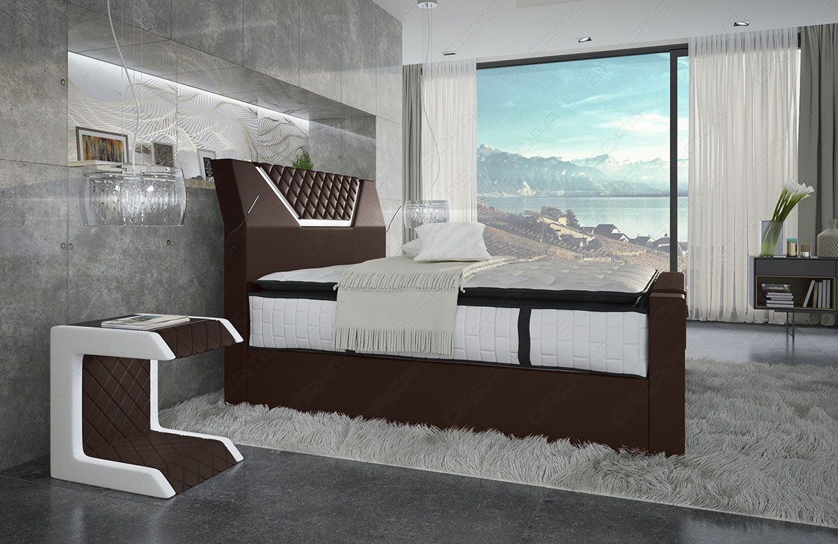 Nantes Leather Box Spring Bed