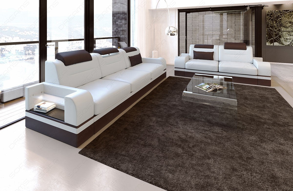 Oronika 3 And 2 Leather Sofa Set