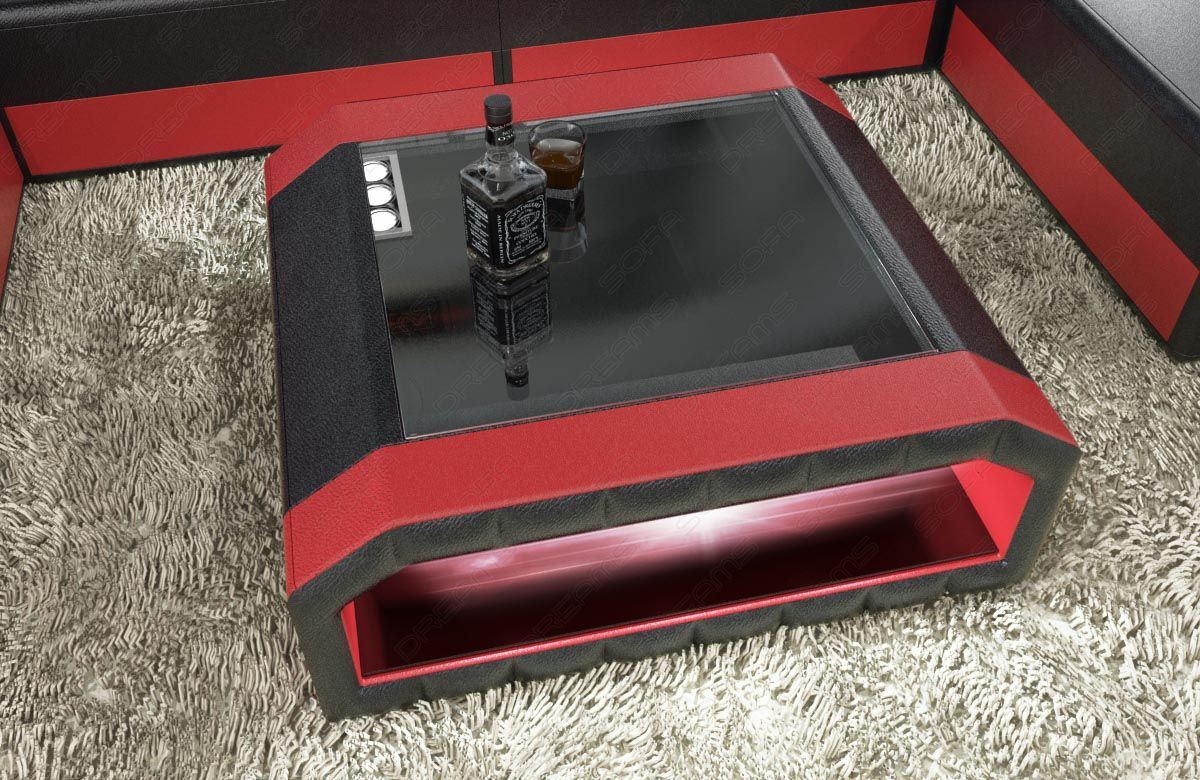 Design coffee table Matera – with LED lighting