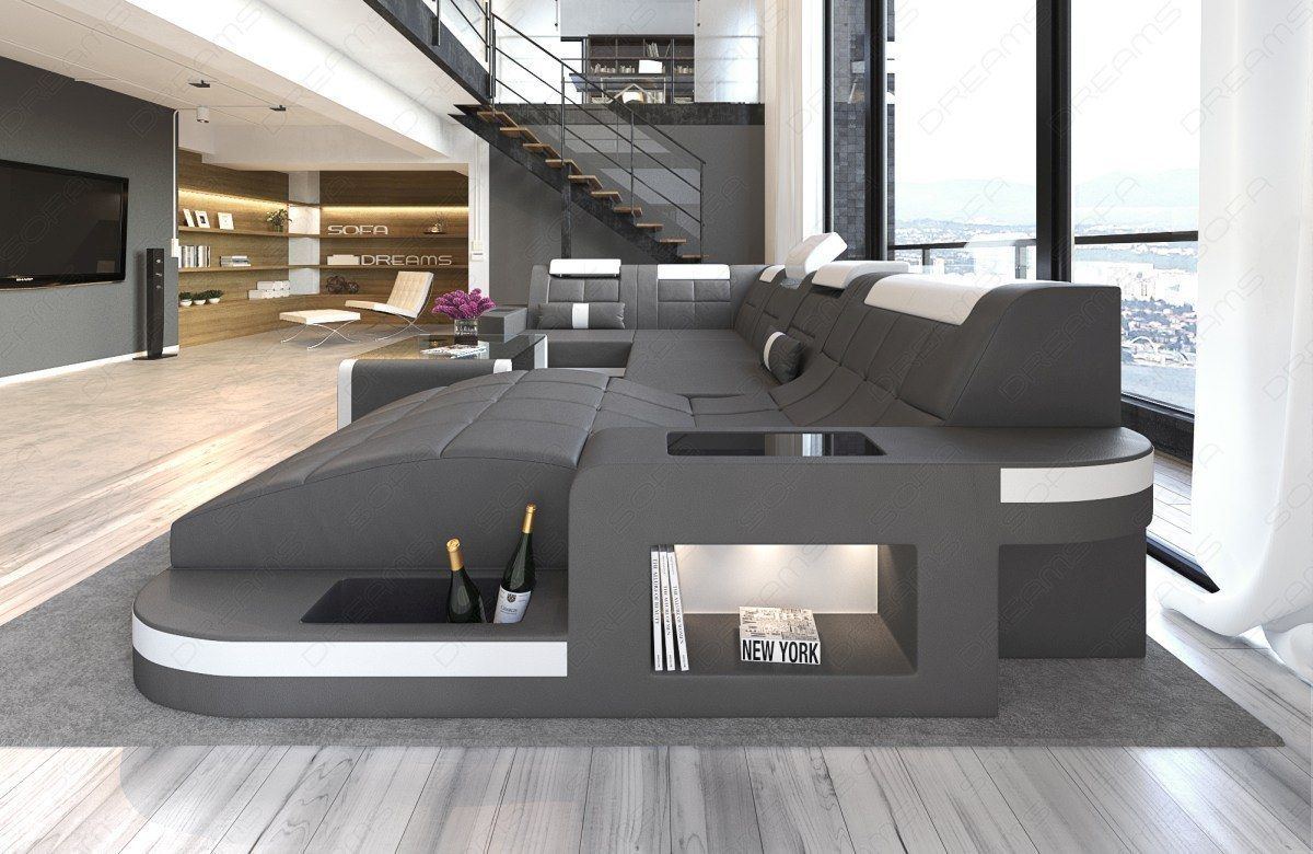 Leather Sectional Konstantin With Ottoman