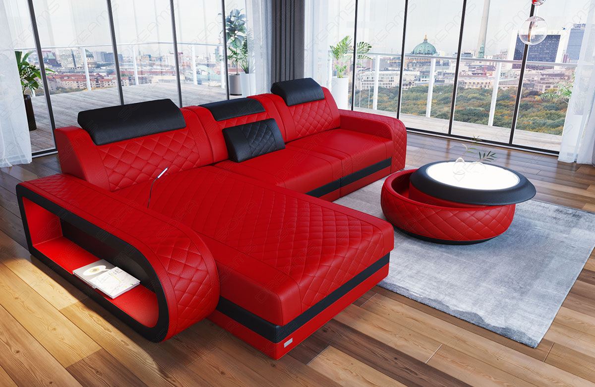 Corner Sofa Berlin L Shape Mini Leather