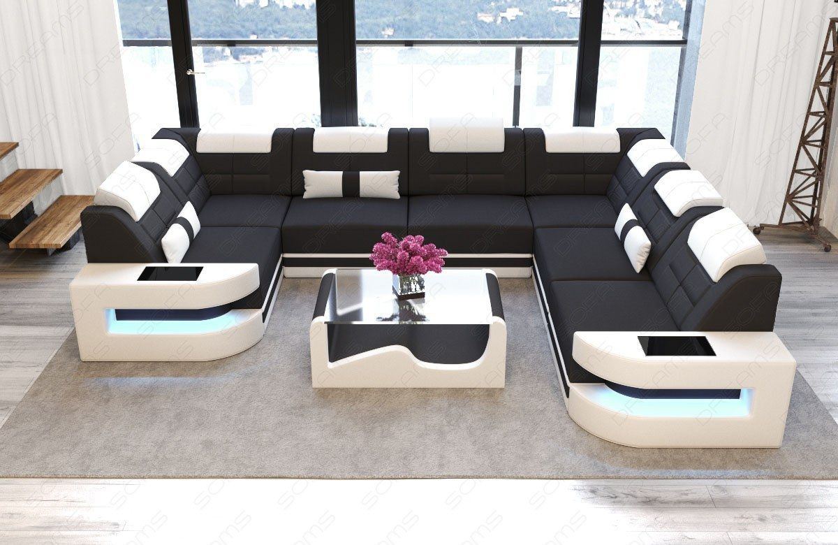 Taho Sectional With Led And Fabric Cover