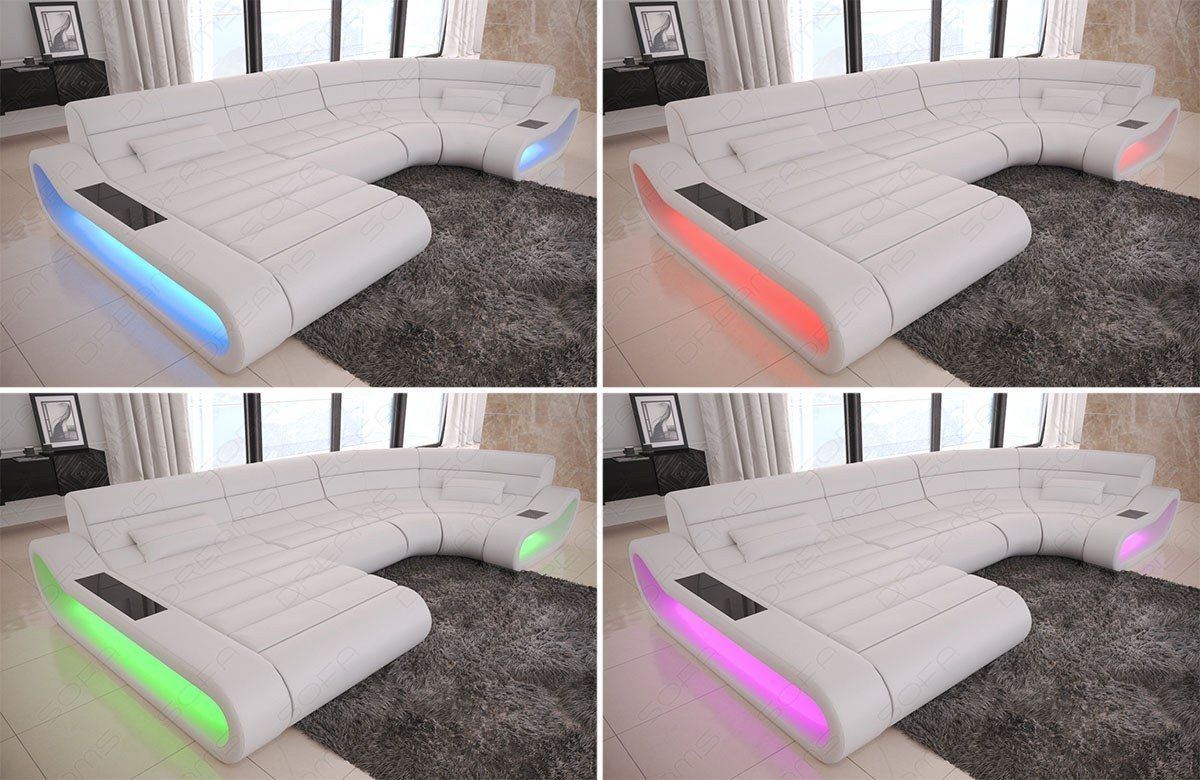 Concept L-shaped leather sofa – long and comfortable