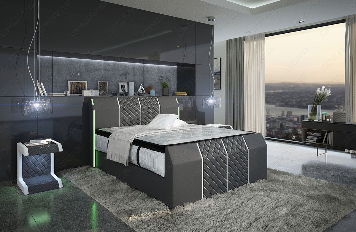 Paris Leather Box Spring Bed