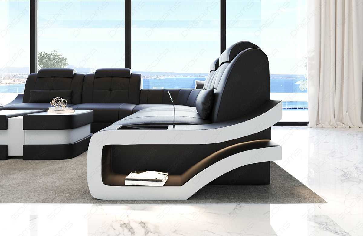Mini Leather Sofa Naomi L Shape Long