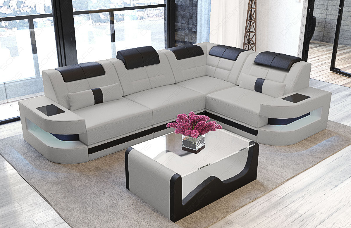 Corner Sofa Taho As A Leather Sofa With Many Extras