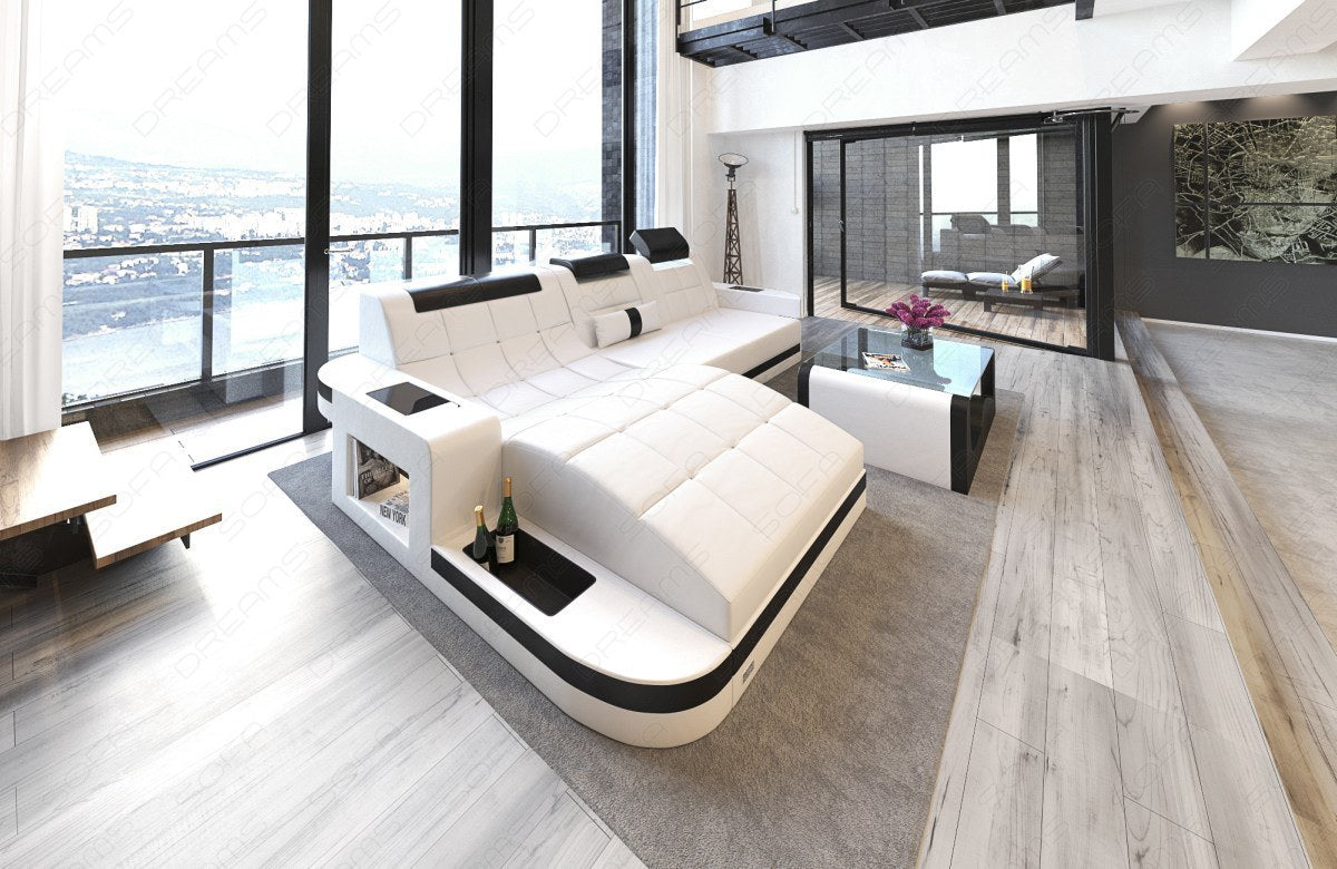 Leather Sofa Konstantin Corner Sofa With Headrests