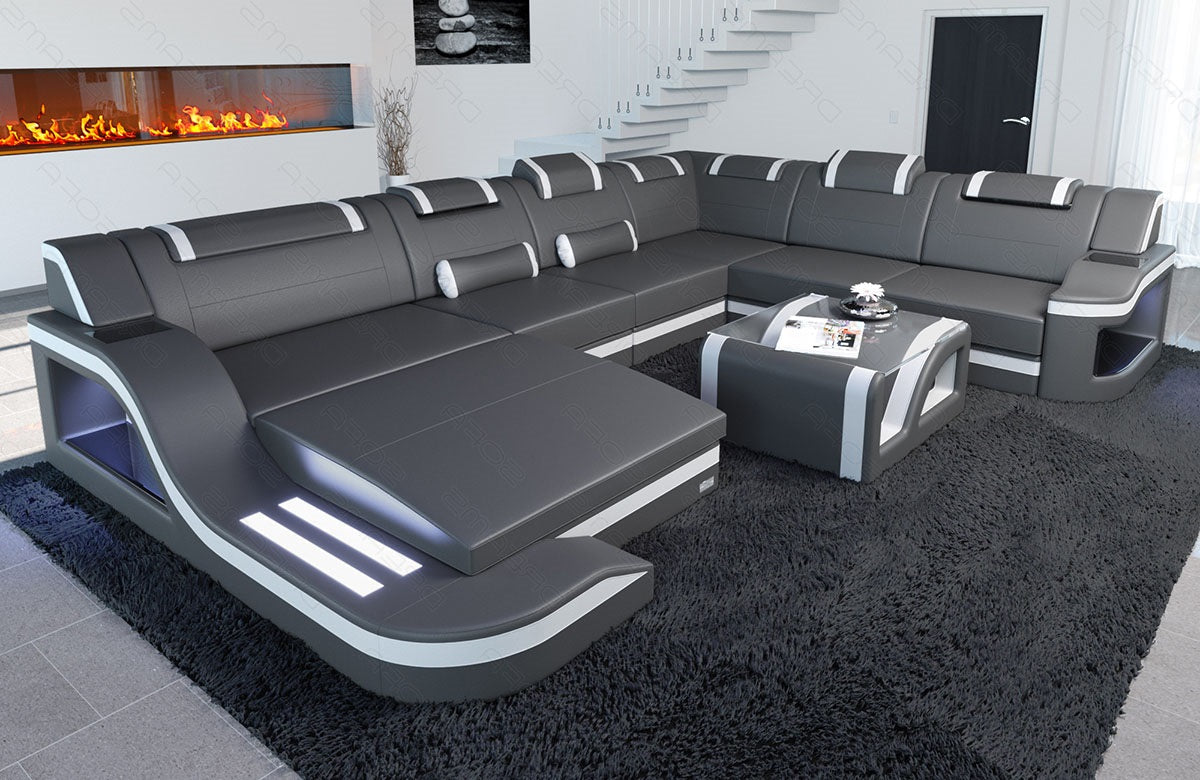 Xxl Sectional Paloma As A Leather Sofa