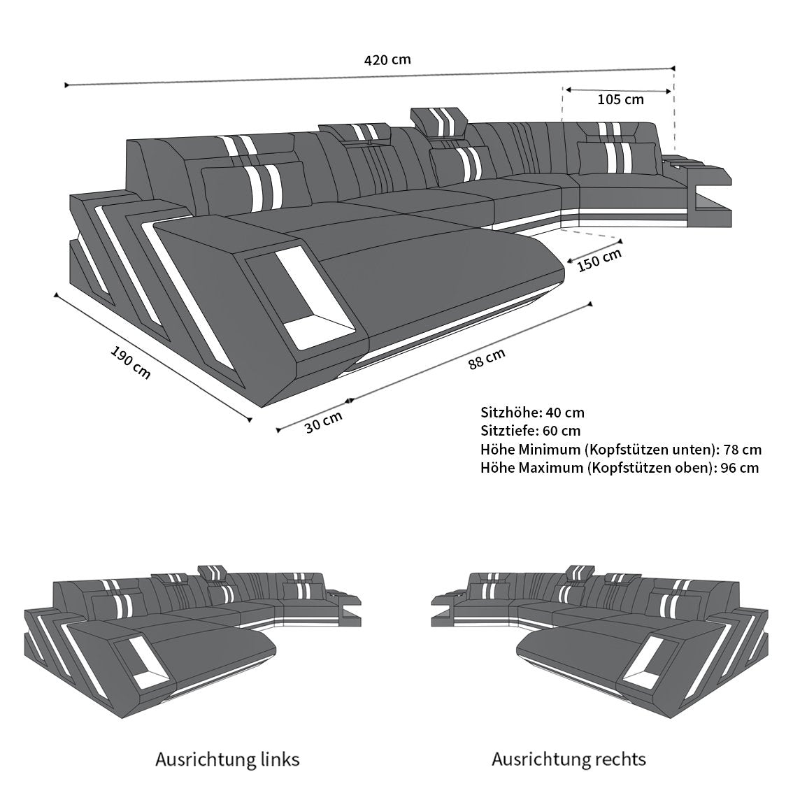 Sofa Sectional Apollo C Shape