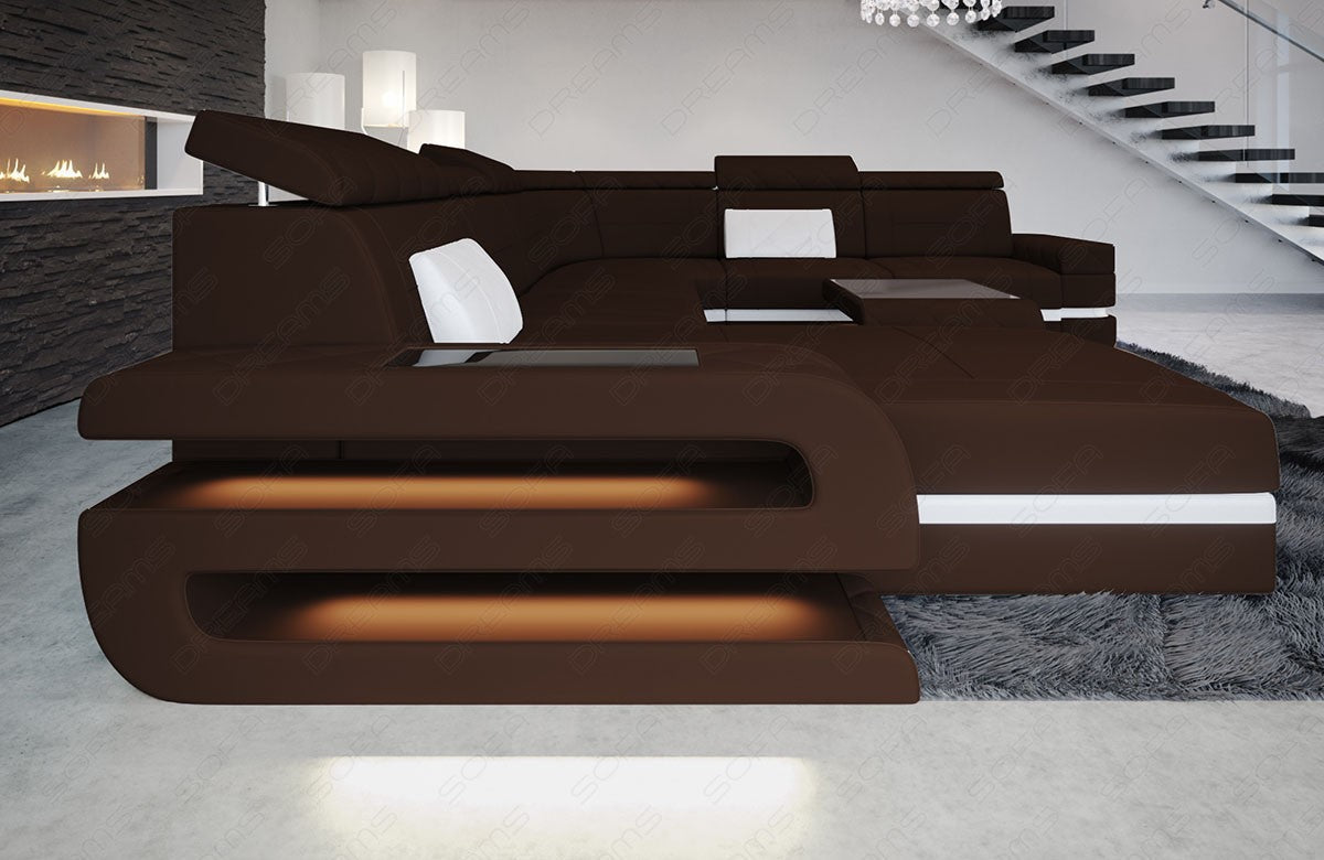 Xxl Sofa Bologna Mini U Shape Fabric