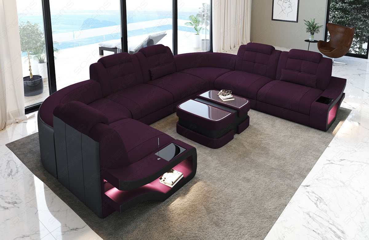 Mini U Shape Sofa Naomi With Fabric Cover
