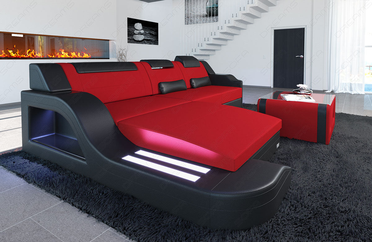 Fabric Sofa Paloma L Shape Mini Led