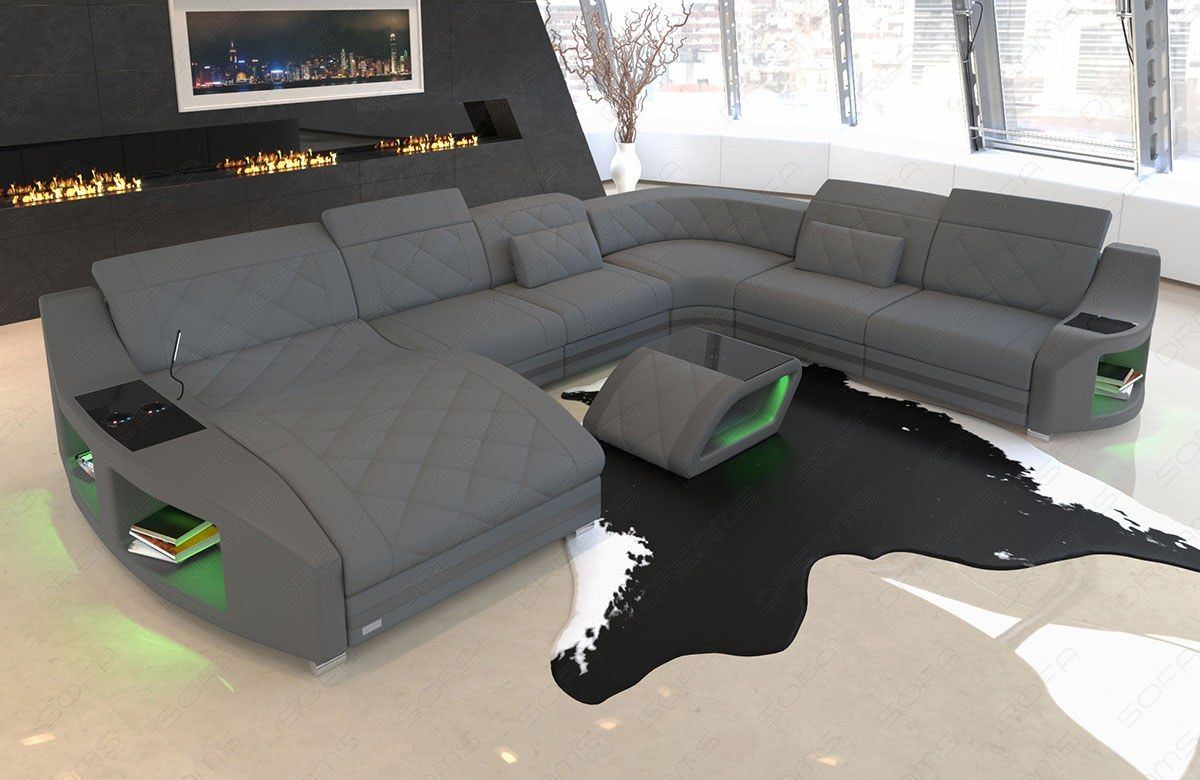 Xxl Fabric Sofa Comfort U Form Mini