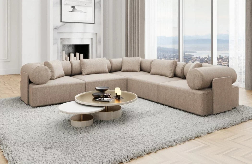 Corner sofa Laguardia L shape fabric