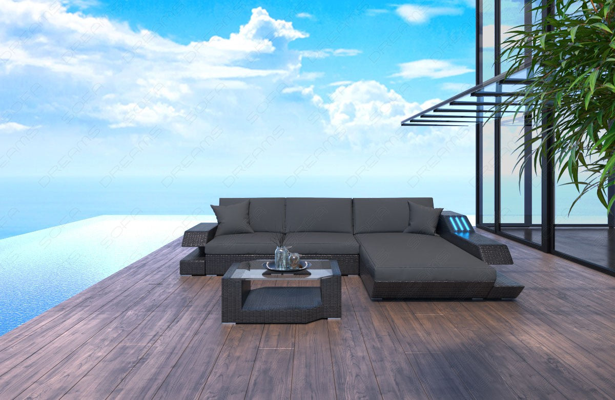 Rattan Sofa Rodeo L Grey