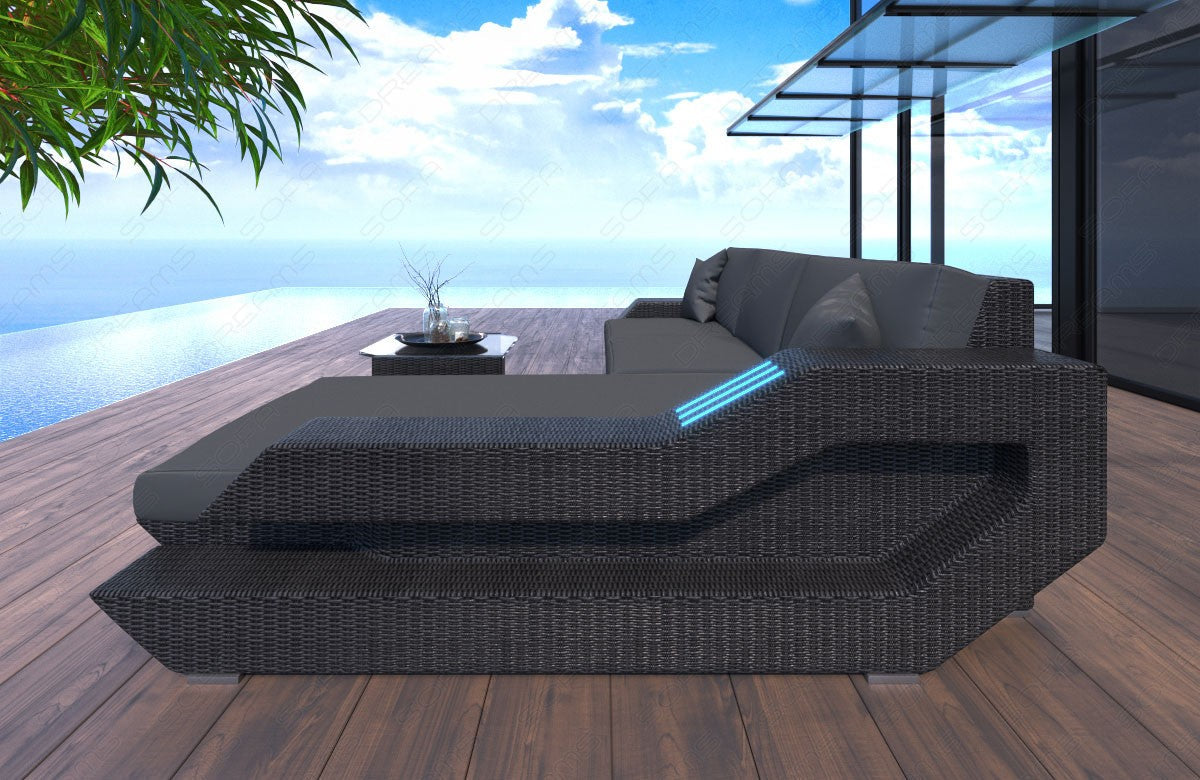 Rattan Sofa Rodeo L Grey