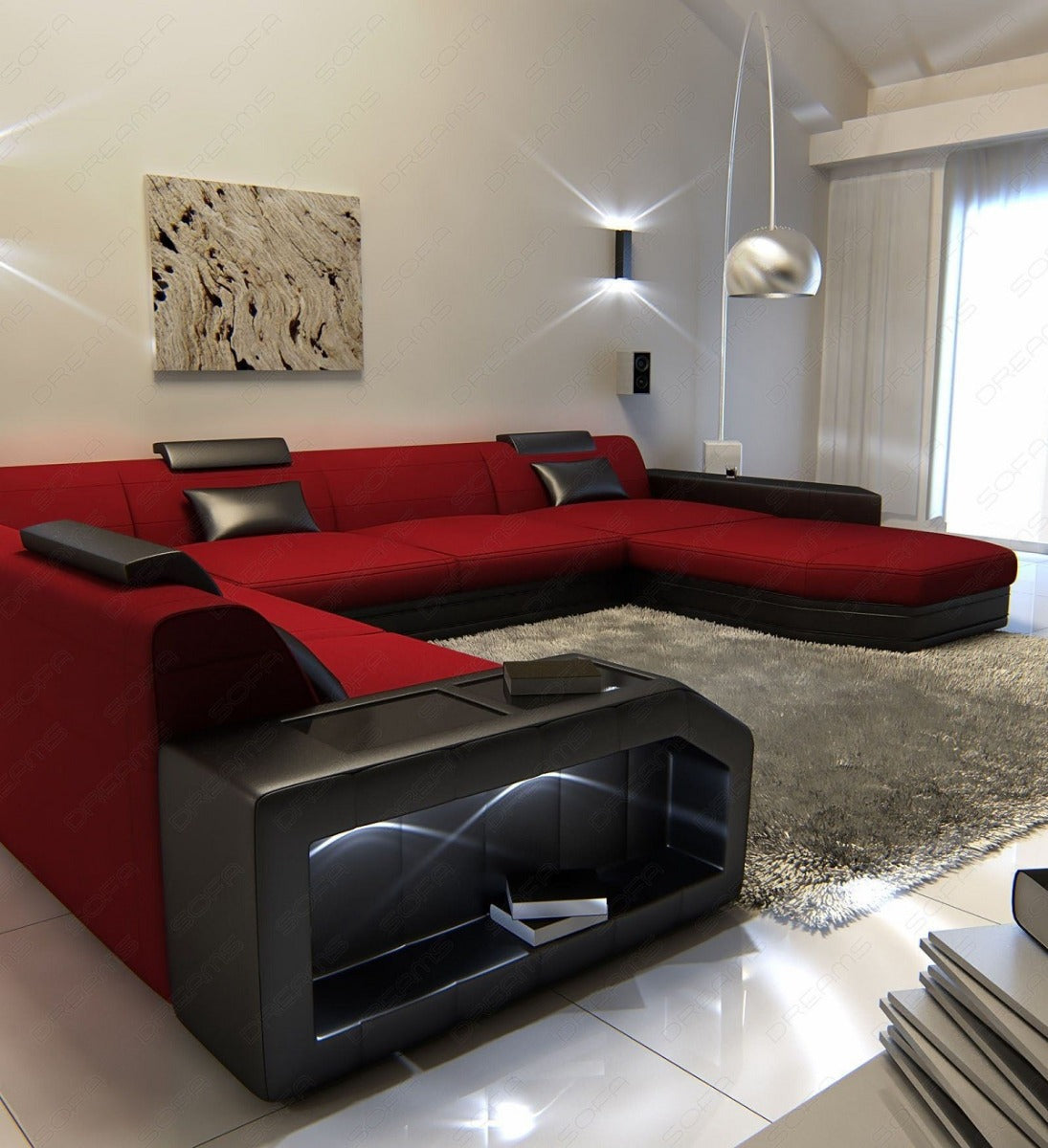 Sofa Sectional Terano Xxl With Fabric Cover