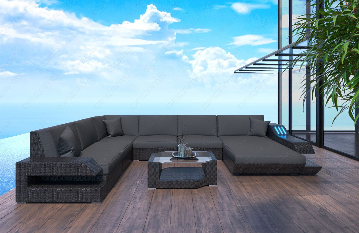 Rattan Sofa Rodeo Xxl Grey