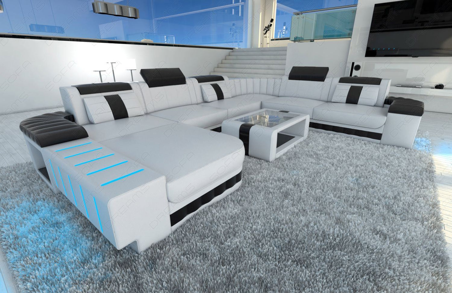 Xxl Sectional Baronka In Leather