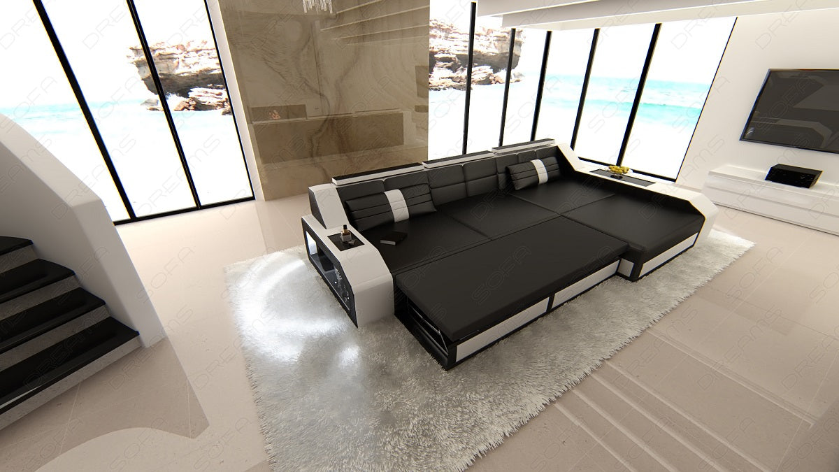 Sofa Aroba Corner Sofa - Fabric Cover And Led