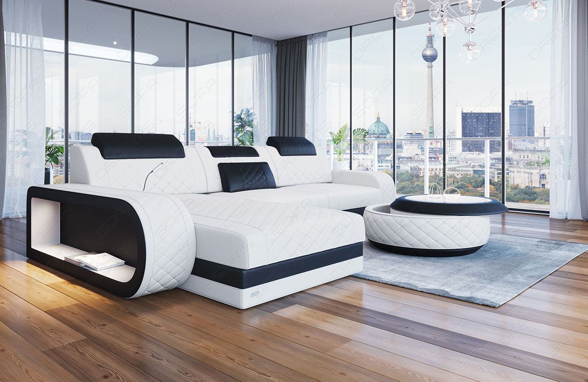 Corner Sofa Berlin L Shape Mini Leather