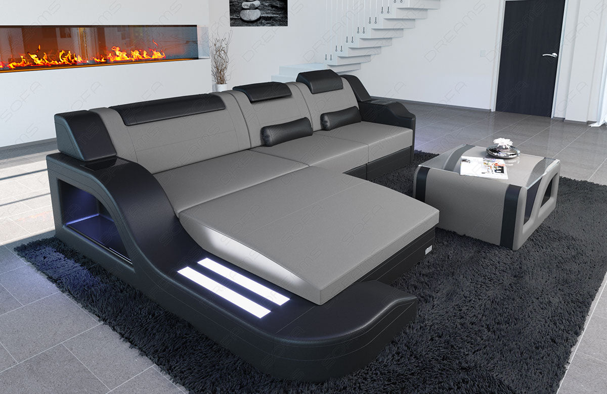 Fabric Sofa Paloma L Shape Mini Led