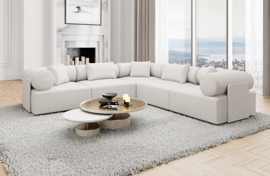 Corner sofa Laguardia L shape fabric