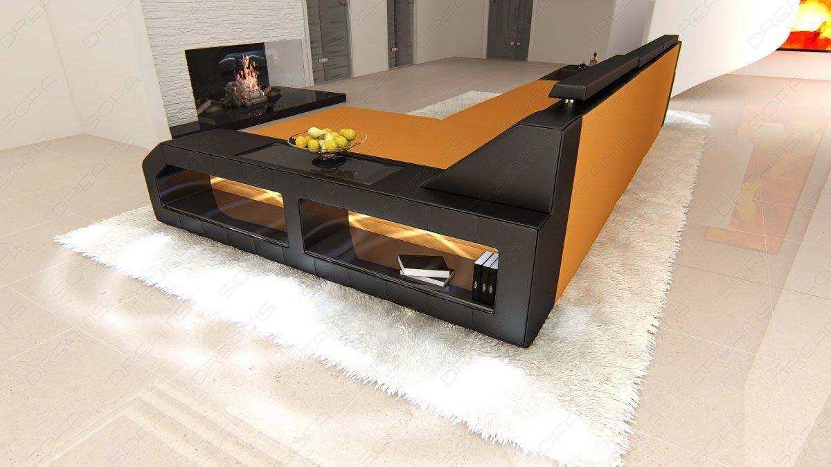 Sofa Aroba Corner Sofa - Fabric Cover And Led