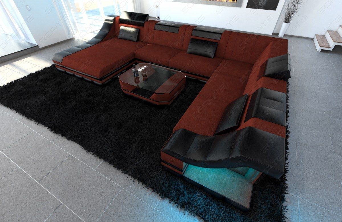 Sofa Sectional Temoni Xxl As A Fabric Sofa