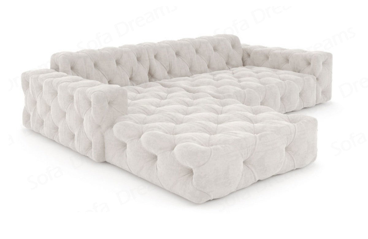 L-Shaped Fabric Sofa Menorca Short