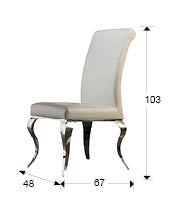Barroque White Dining Chair