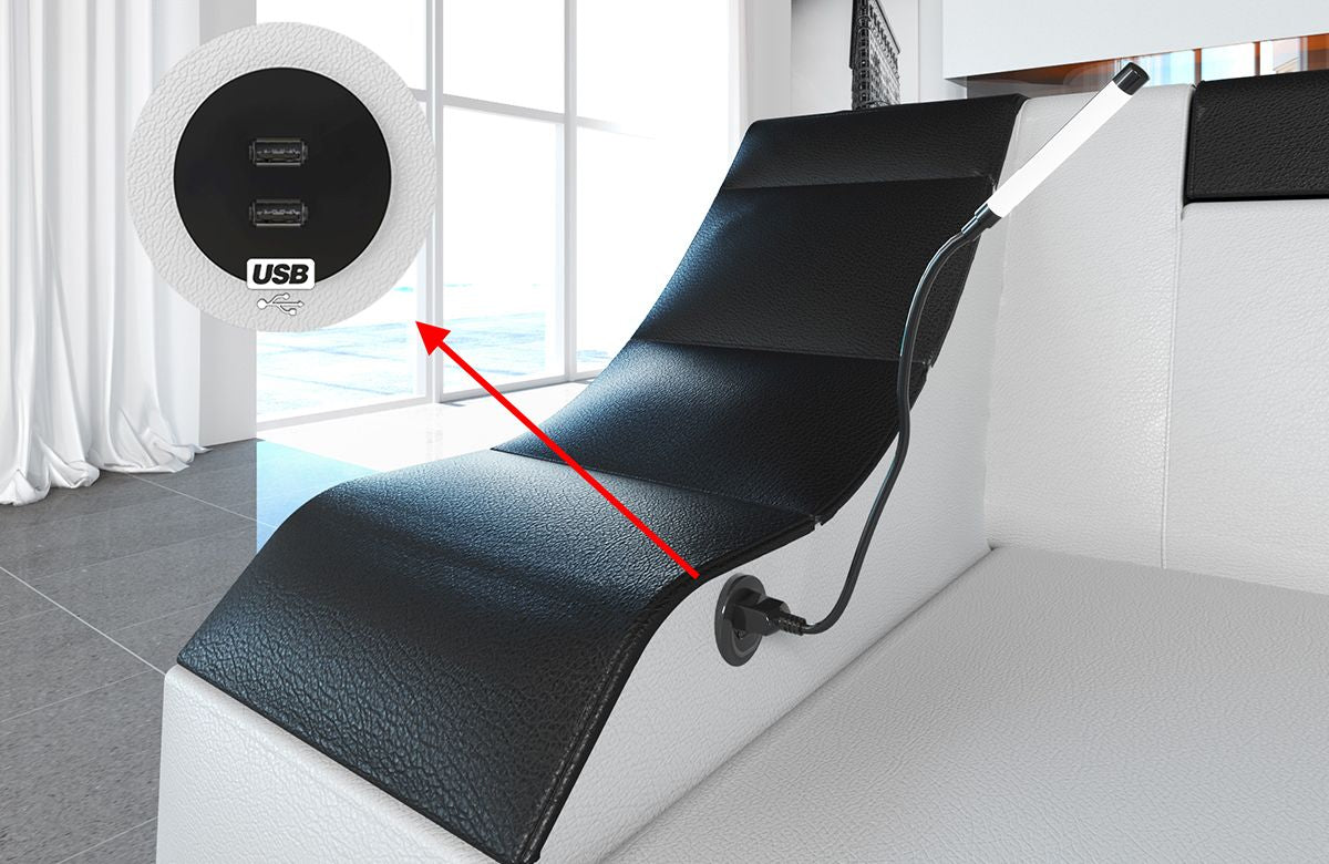 Corner Sofa Nero Leather