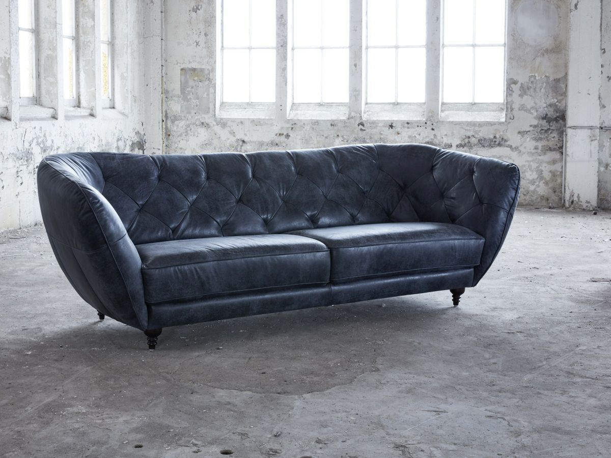 Four-Seater Leather Sofa Bremen
