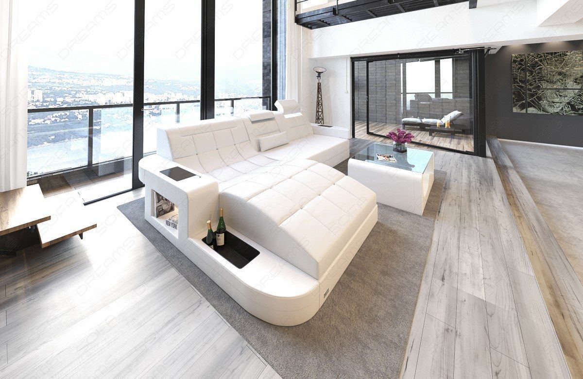 Leather Sofa Konstantin Corner Sofa With Headrests
