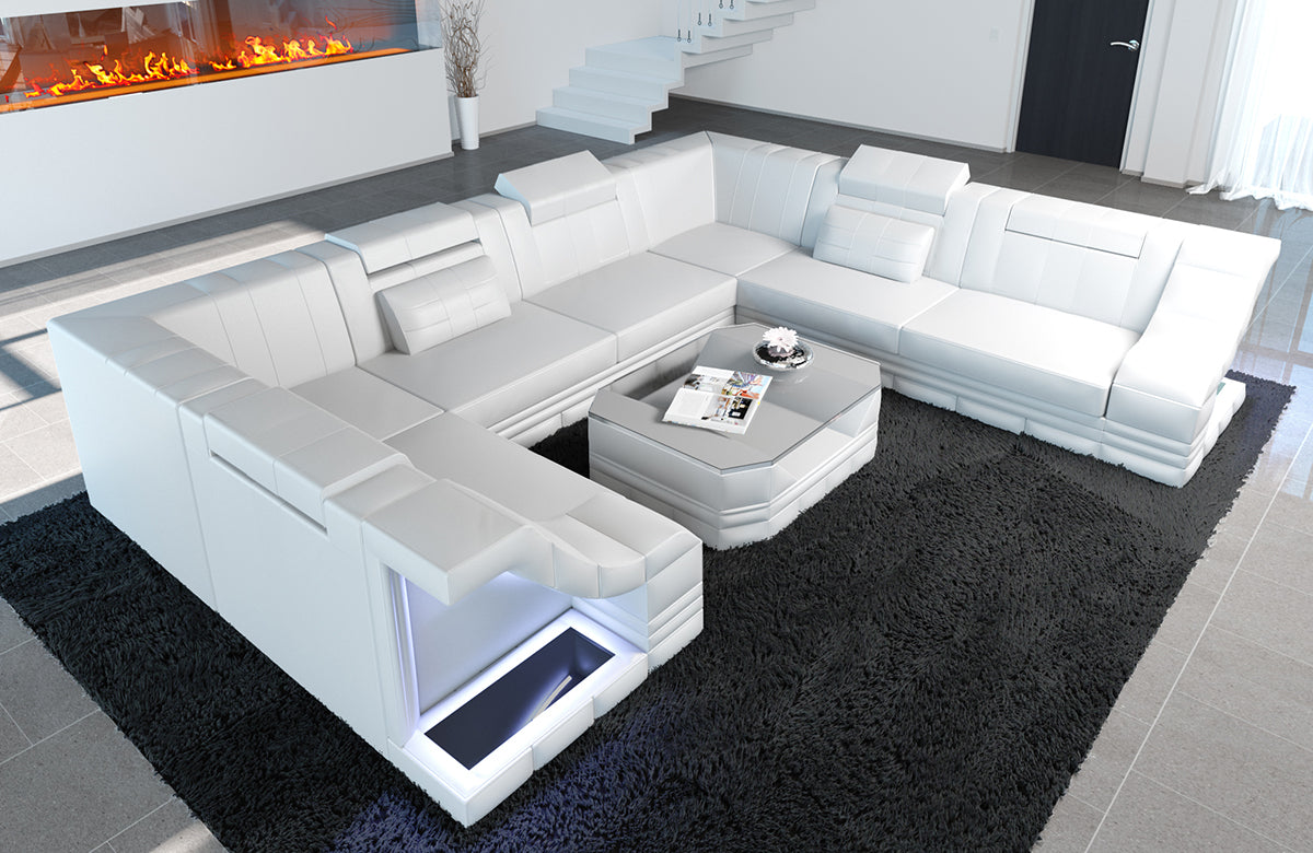Sectional Nero Mini Leather Sofa