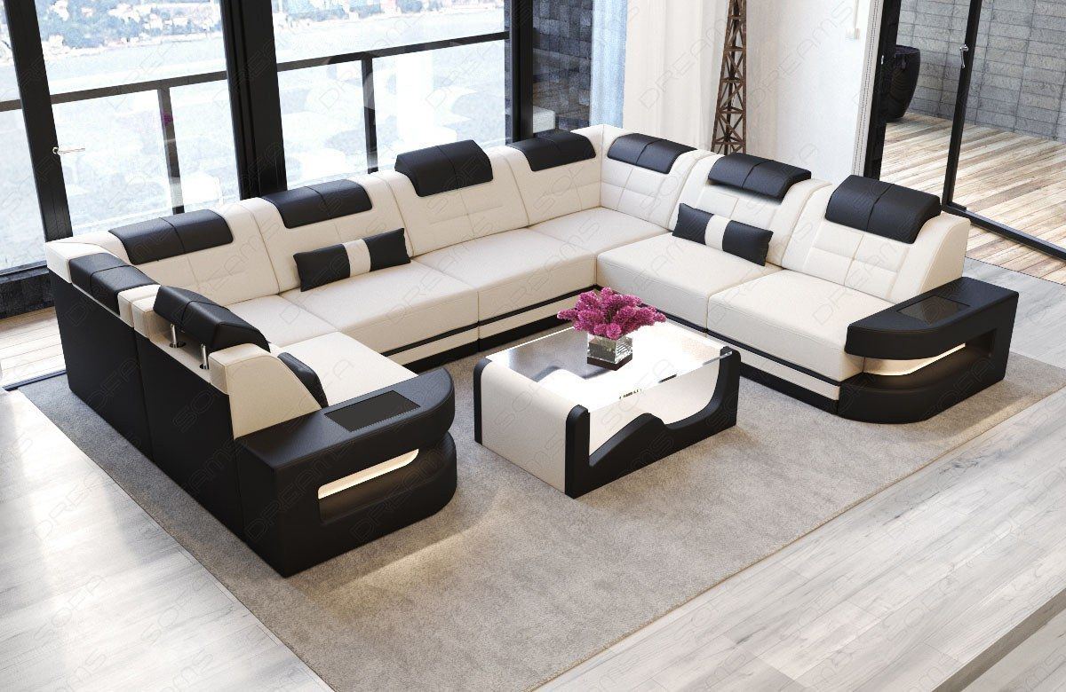 Taho Sectional With Led And Fabric Cover